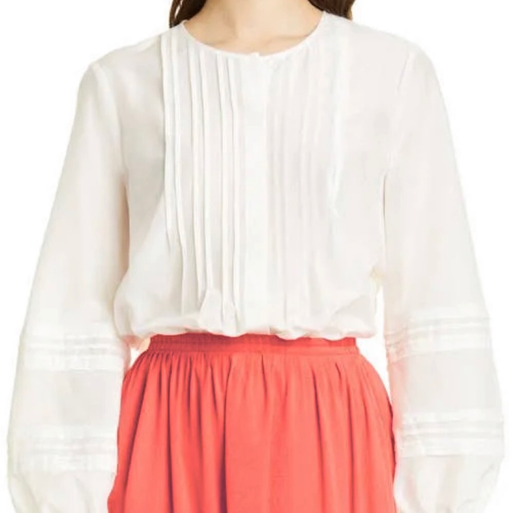 KOBI HALPERIN Marika Pintuk Cotton and Silk Blouse